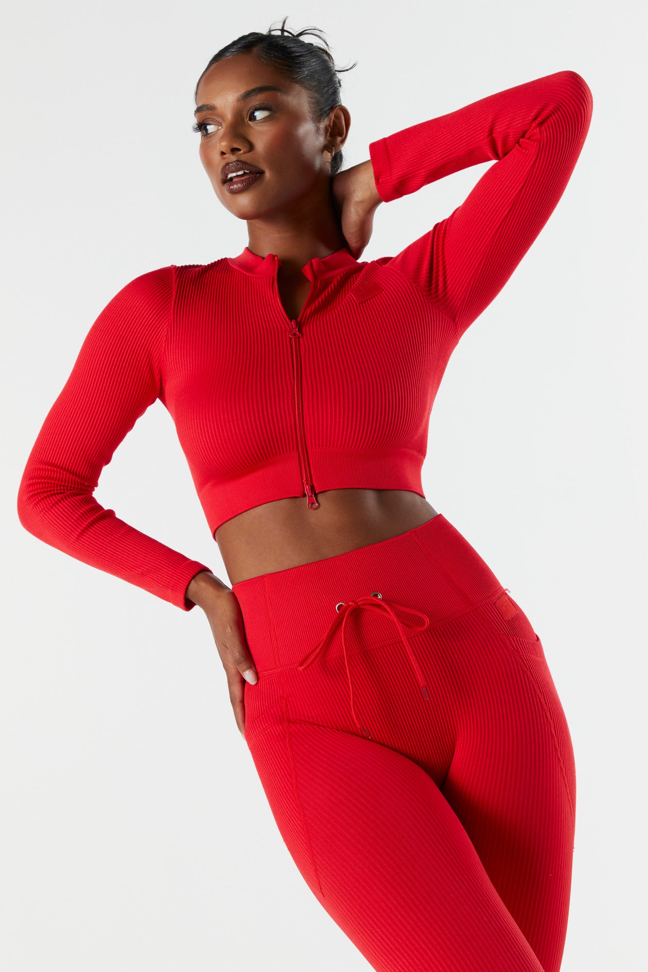 Only 15.99 usd for Sommer Ray Seamless Ribbed Zip-Up Active Top